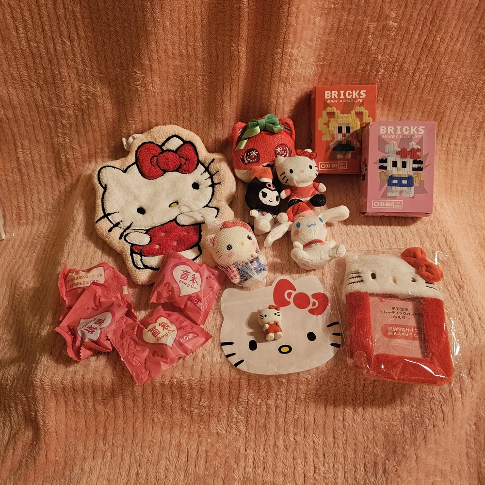 Hello Kitty Plush and Red Sanrio Set HK Gift Bundle Easter Mystery Surprise